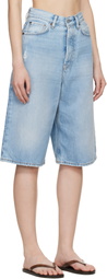 Acne Studios Blue Loose Fit Denim Shorts