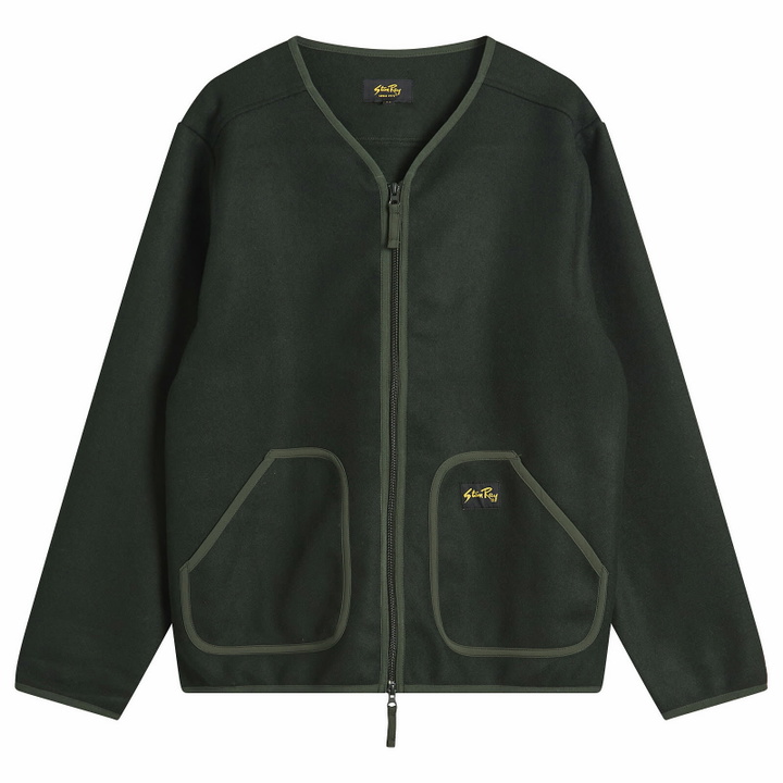 Photo: Stan Ray Men's Wool Fleece Cardigan in Botanical Green