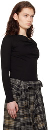 Juun.J Black Twist Long Sleeve T-shirt