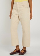 Free People Deep Trance Wide-leg Cropped Jeans Cream