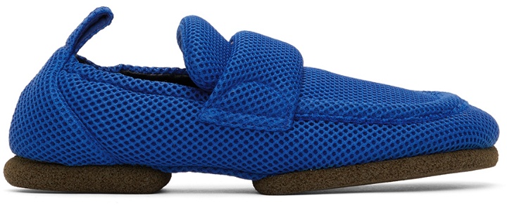 Photo: Dries Van Noten Blue Mesh Padded Loafers