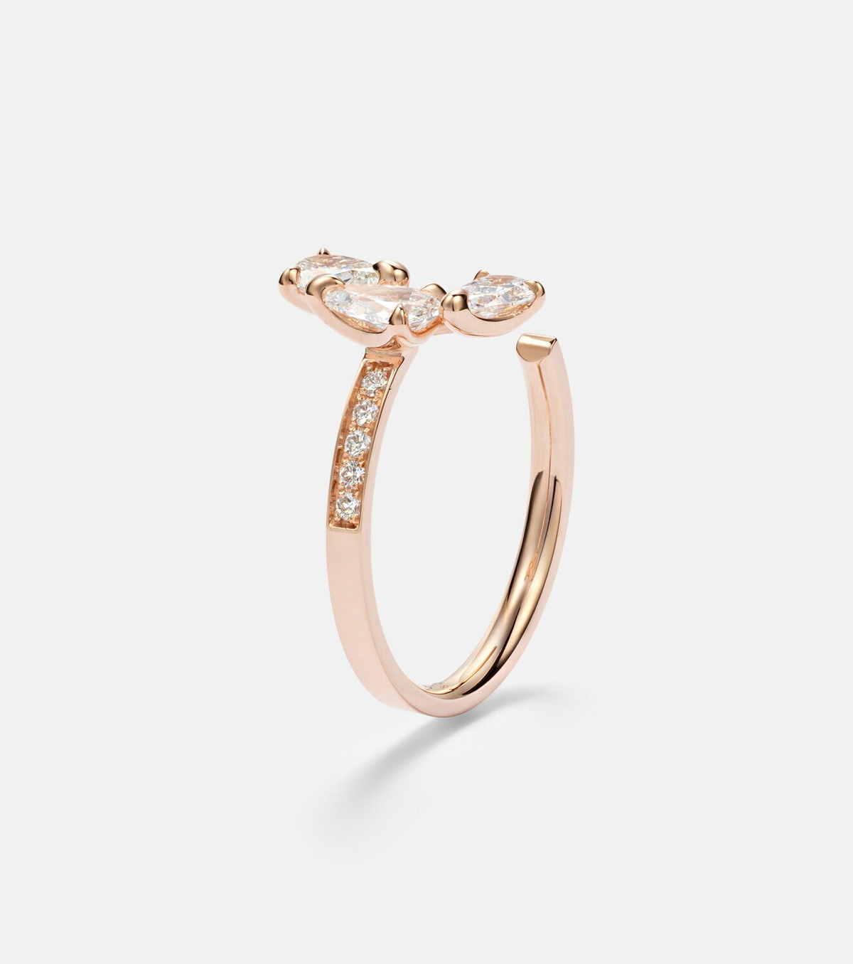 Repossi Serti Sur Vide 18kt rose gold ring with diamonds