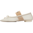 MM6 Maison Margiela Off-White Anatomic Numeric Ballerina Flats