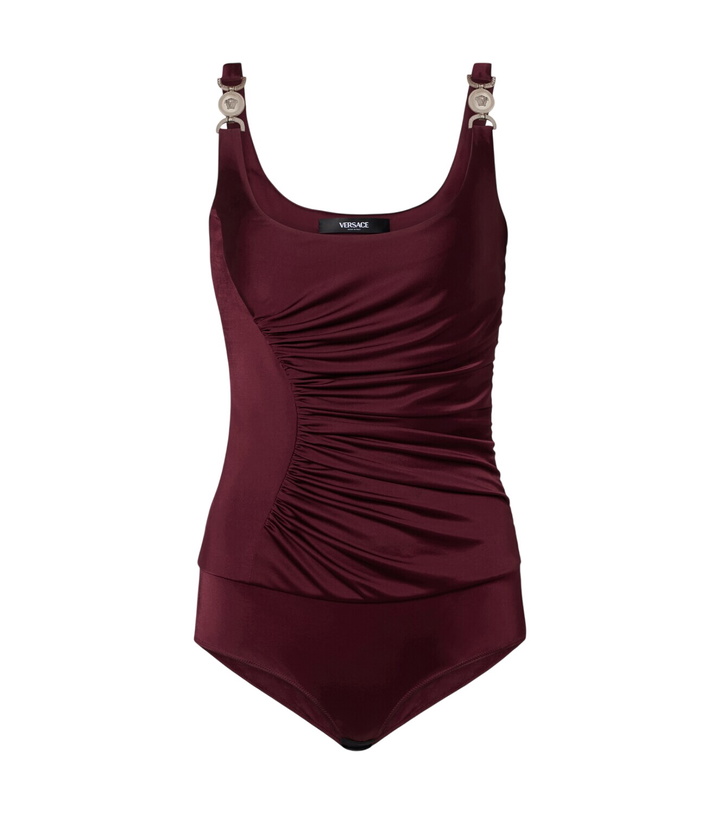 Photo: Versace Medusa ruched jersey bodysuit