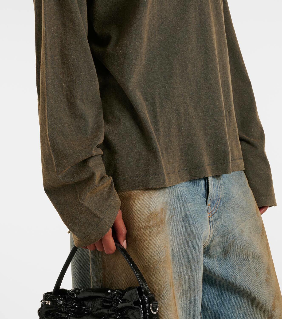 関税送料込み【ACNE STUDIOS】Logo applique cotton jersey top Acne Studios Logo appliqué cotton jersey top Acne Studios