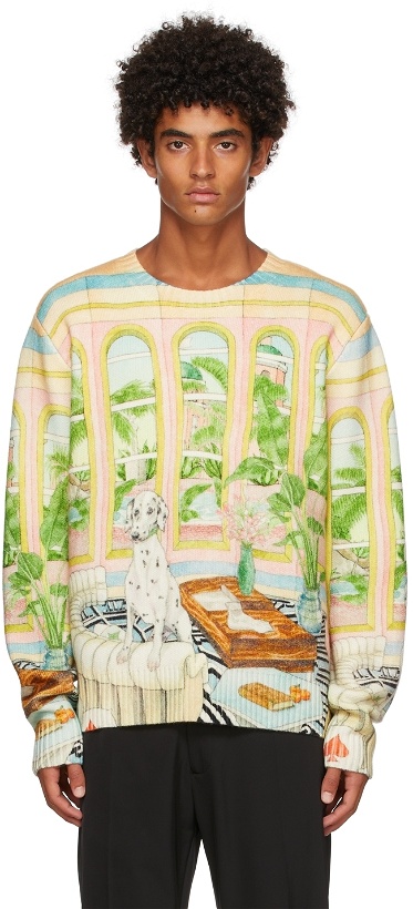 Photo: Casablanca Multicolor Dream House Print Sweater