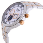 Citizen Eco-Drive White Dial Mooh Phase Stainless Steel Mens Watch AP1054-80A