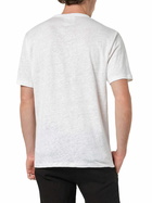 MC2 Saint Barth Man Off-white Linen Jersey T-shirt Ecstasea With Pocket