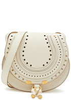 Chloe - Women's Ivory Marcie Small Leather Saddle Bag - Rounded Silhouette & Ring Fastening - One Size