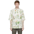 Salvatore Ferragamo Off-White Herbal Print Short Sleeve Shirt