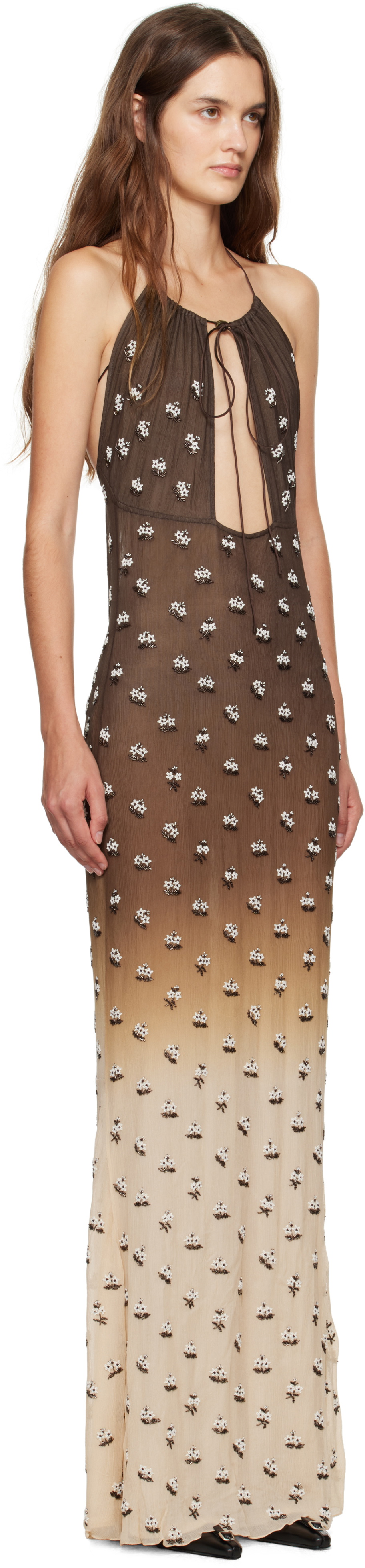KNWLS Brown Adele Maxi Dress