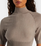 Alaïa Ribbed-knit wool-blend minidress