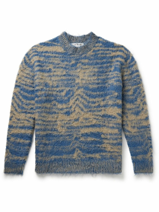 Photo: Acne Studios - Brushed Jacquard-Knit Sweater - Blue