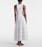 Polo Ralph Lauren Lace-trimmed cotton-blend maxi dress