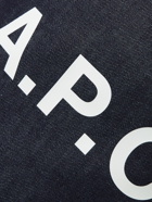 A.P.C. - Axel Logo-Print Denim and Leather Tote Bag