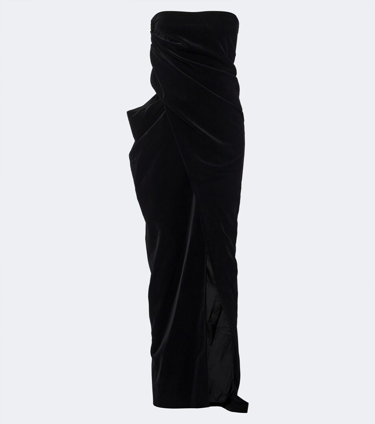 Khaite Marou cutout cotton velvet bustier gown