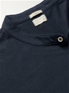 Massimo Alba - Cotton and Cashmere-Blend Henley T-Shirt - Blue