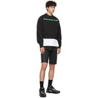 Mugler Black Logo Cropped Sweatshirt