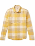 Faherty - The Surf Checked Organic Cotton-Flannel Shirt - Yellow