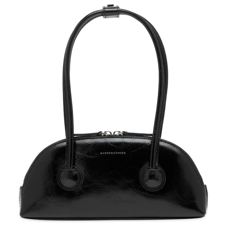 Photo: MARGE SHERWOOD Women's Bessette Shoulder Bag in Black Crinkle 