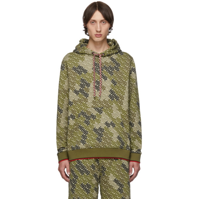 Photo: Burberry Khaki Monogram Print Hoodie