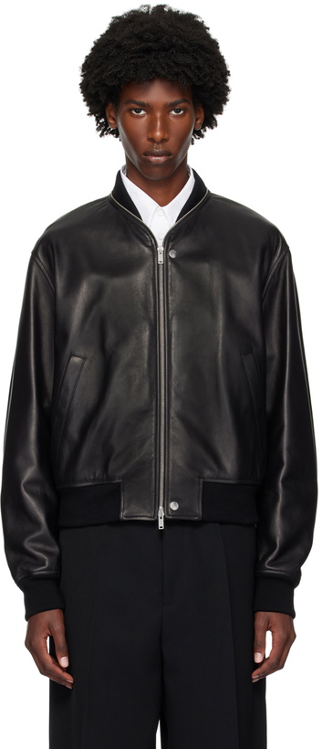 Photo: Jil Sander Black Zip Leather Jacket