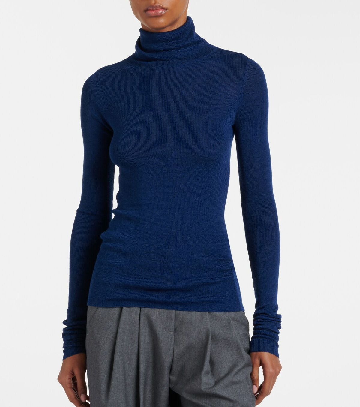 The Frankie Shop Utica wool and cotton turtleneck sweater