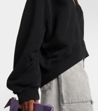 The Attico Cropped cotton fleece sweater