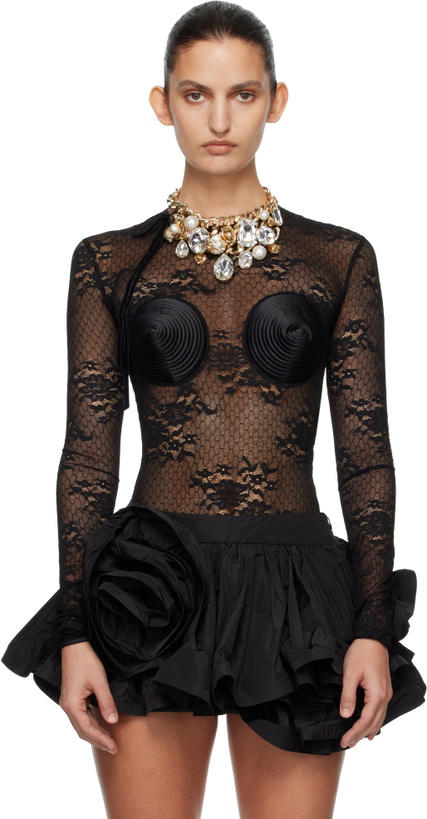Photo: VAQUERA Black Lace Bullet Bra Bodysuit