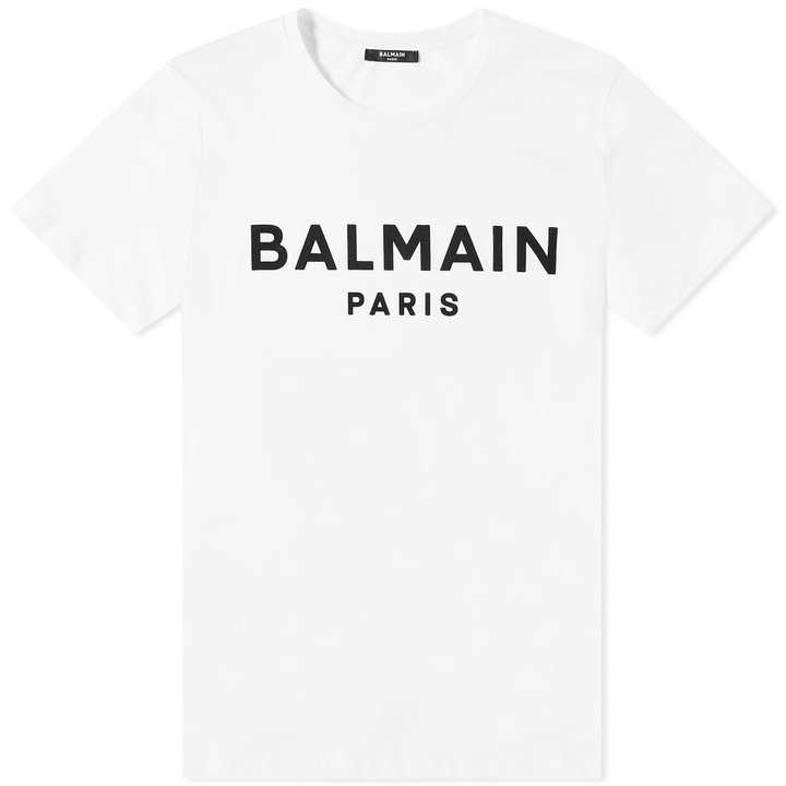 Photo: Balmain Flock Logo Tee