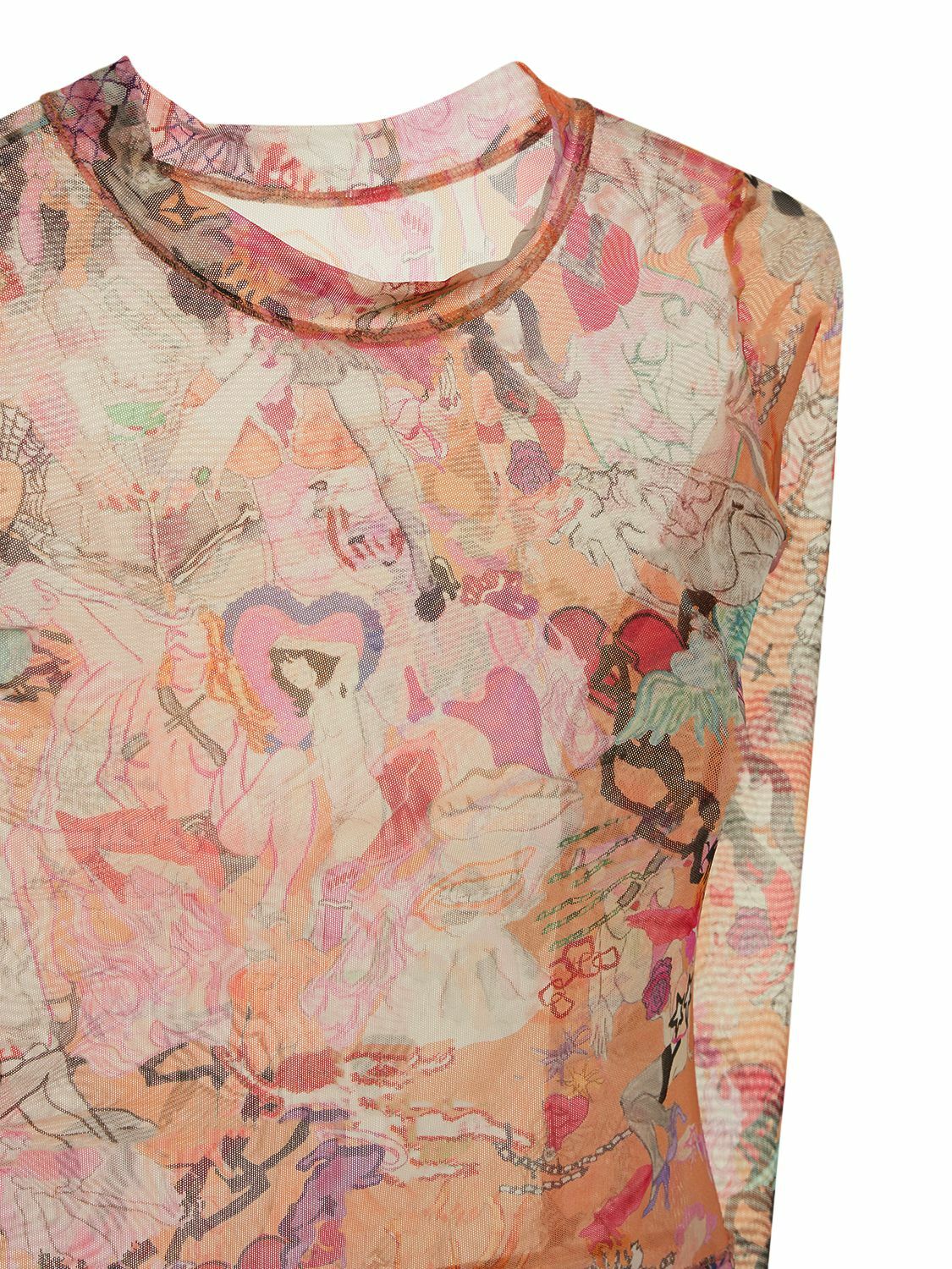 MARCO RAMBALDI Second Skin Printed Mesh Top