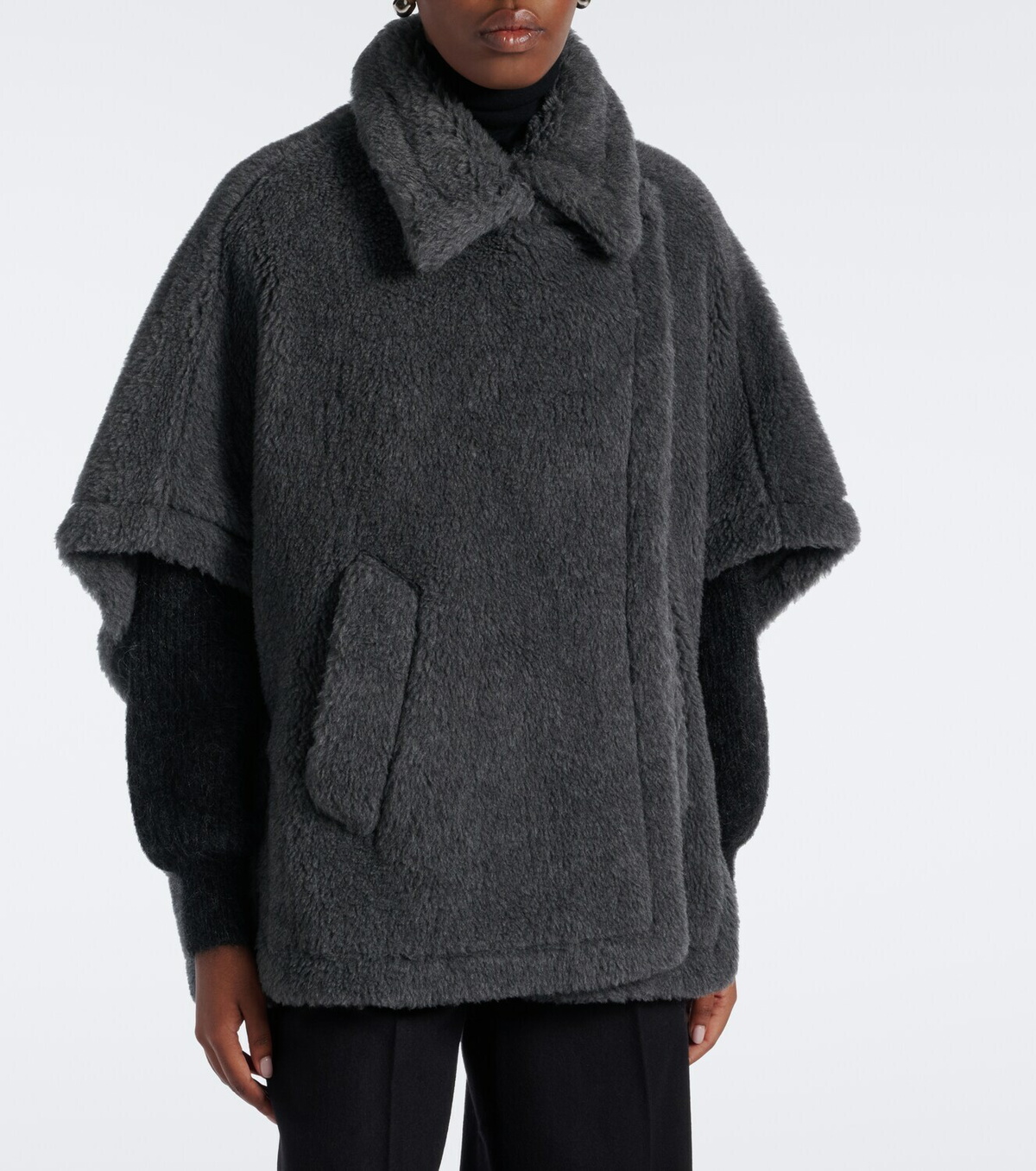 Max Mara Wool, alpaca, and silk cape