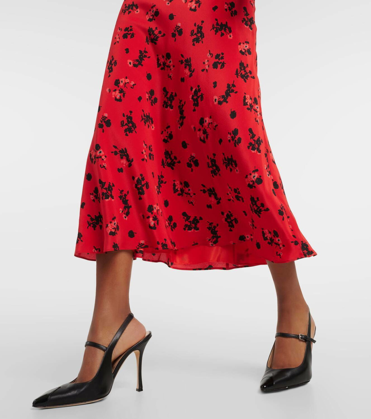 ALESSANDRA RICH FAB3424F4055900 関税送料込 Alessandra Rich Puff-sleeve silk midi dress Alessandra Rich