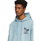 Moschino Blue Reverse Double Question Mark Hoodie