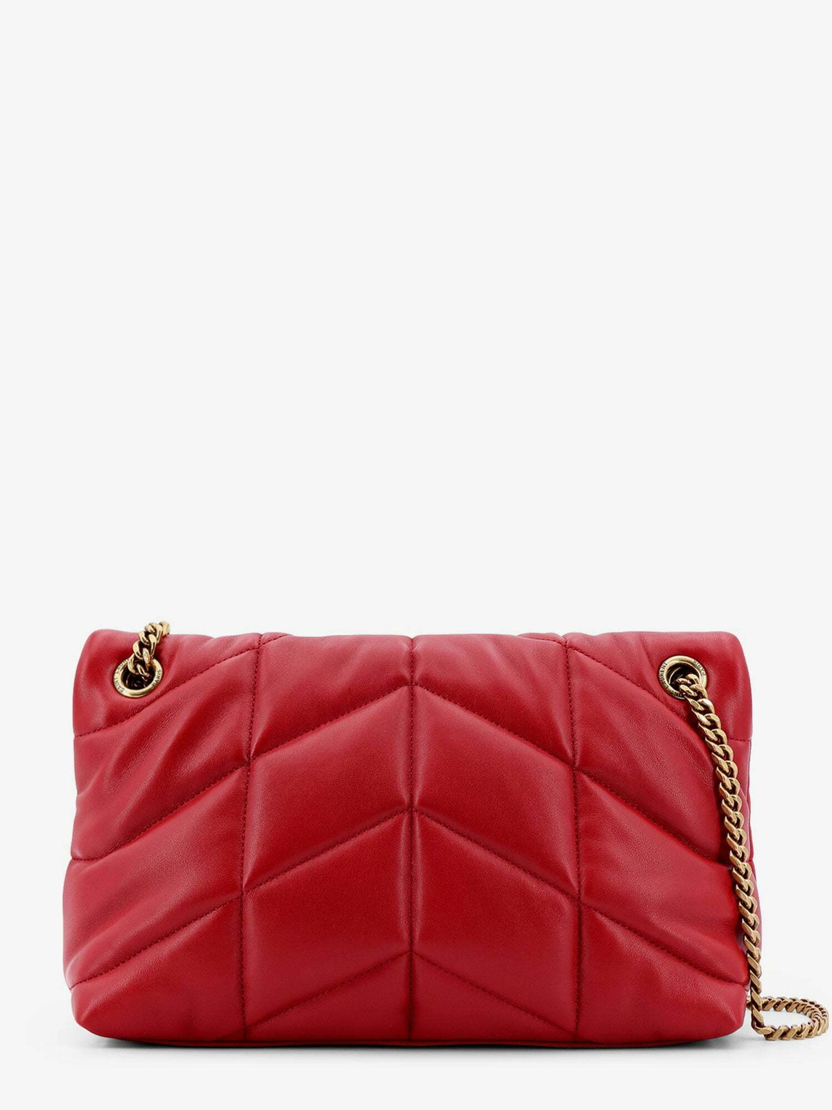 Saint Laurent Loulou Puffer Red Womens Shoulder Bag