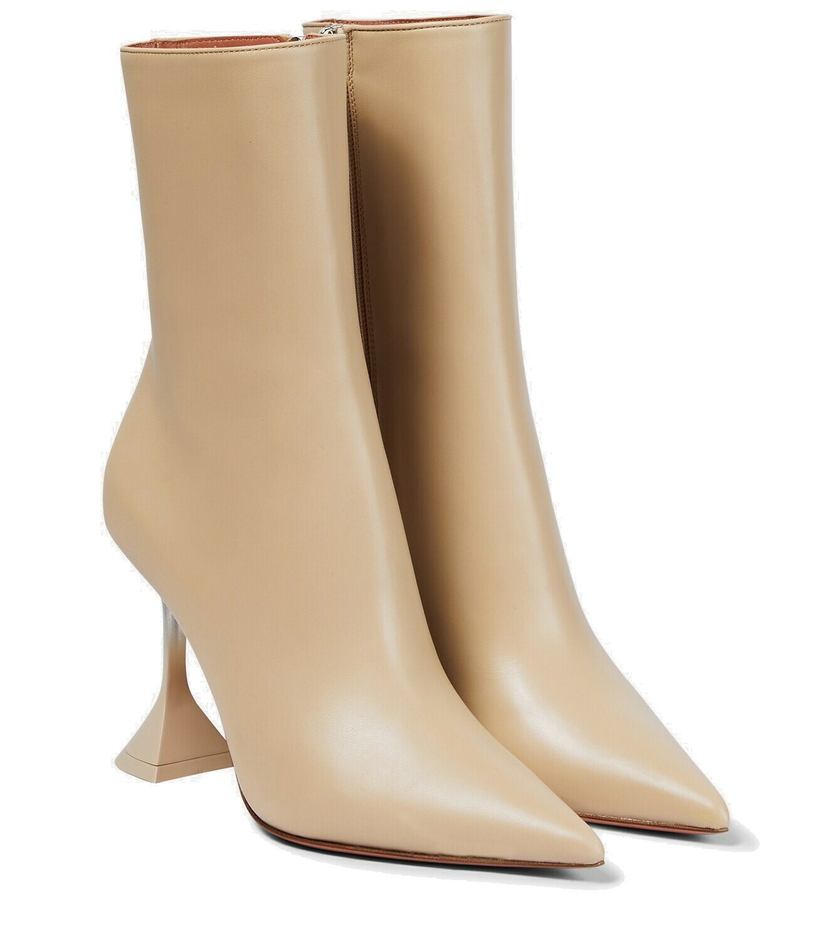 amina muaddi giorgia leather ankle boots