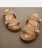 Jimmy Choo Fayence raffia-effect sandals