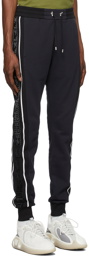 Balmain Navy Flock Monogram Lounge Pants