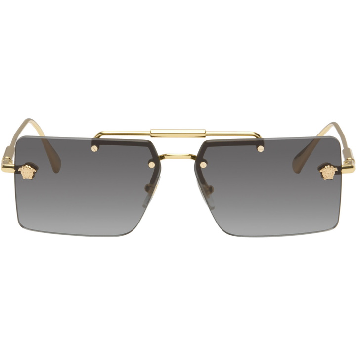 Photo: Versace Gold Medusa Sunglasses