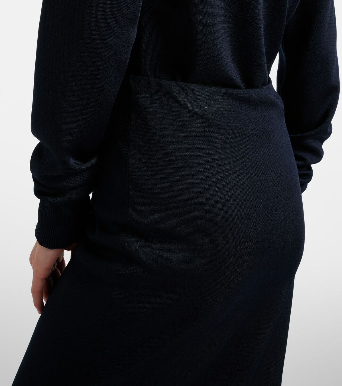 Bottega Veneta Knitted silk midi skirt