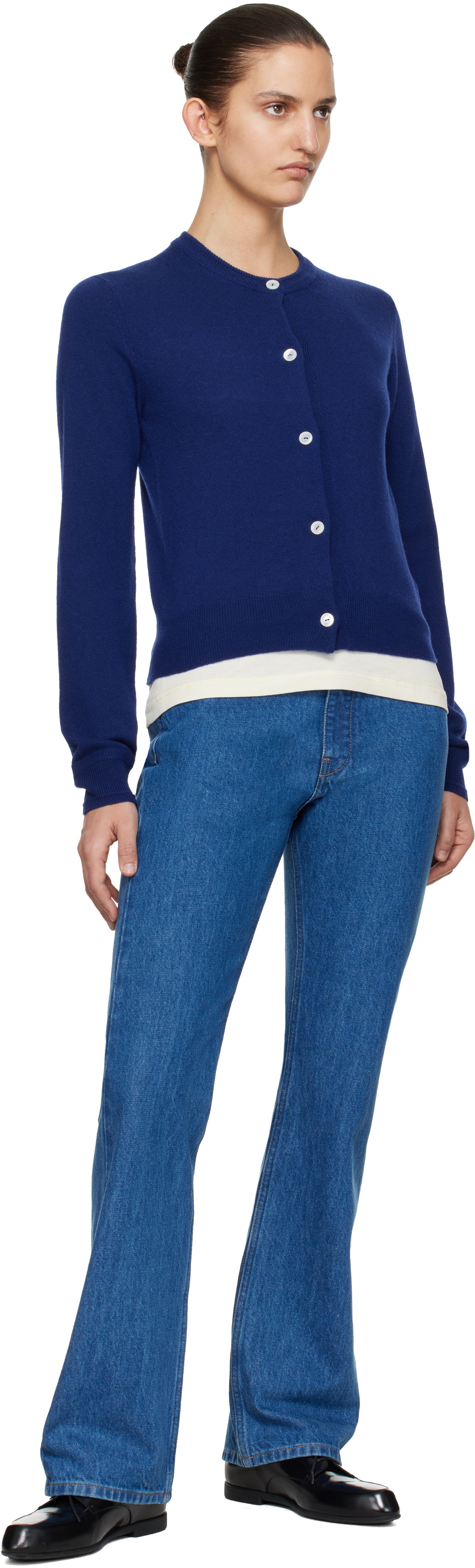 Jil Sander Blue Flared Denim Jeans