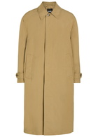 Boss Single-breasted Woven Trench Coat Khaki
