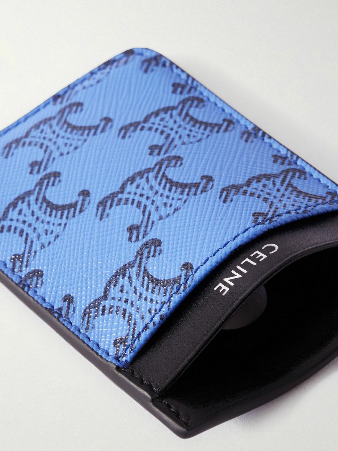 CELINE - Triomphe Printed Leather and Canvas Cardholder
