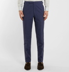 Richard James - Navy Hyde Slim-Fit Cotton-Seersucker Suit Trousers - Blue