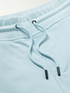 Belstaff - Straight-Leg Logo-Appliquéd Cotton-Jersey Drawstring Shorts - Blue
