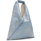 MM6 Maison Margiela Blue Small Triangle Tote