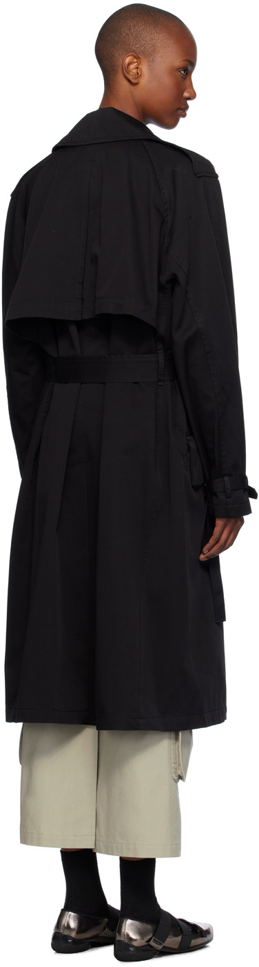 OPEN YY Black Motorcycle Trench Coat OPEN YY