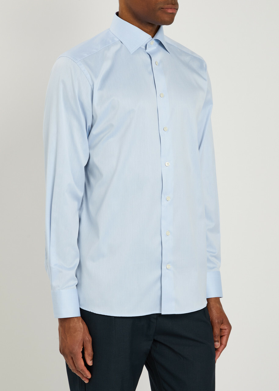 Eton Cotton-twill Shirt Light Blue