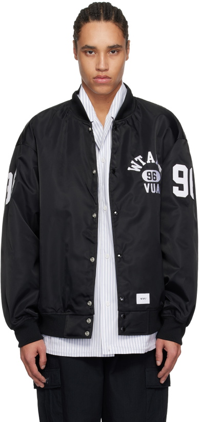 Photo: WTAPS Black Nylon Team Jacket