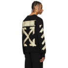 Off-White Black and Beige Tape Arrows Sweatshirt